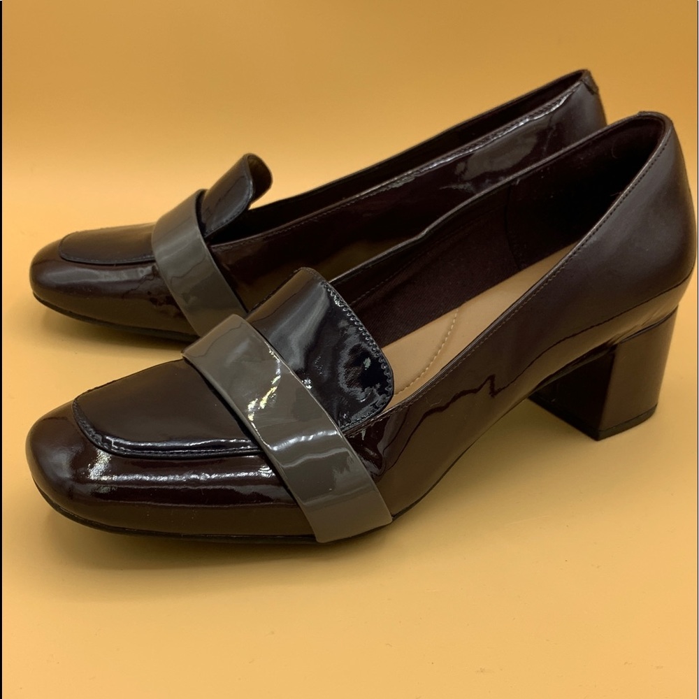 Clarks Artisan 2 " Heel Patent Loafers
